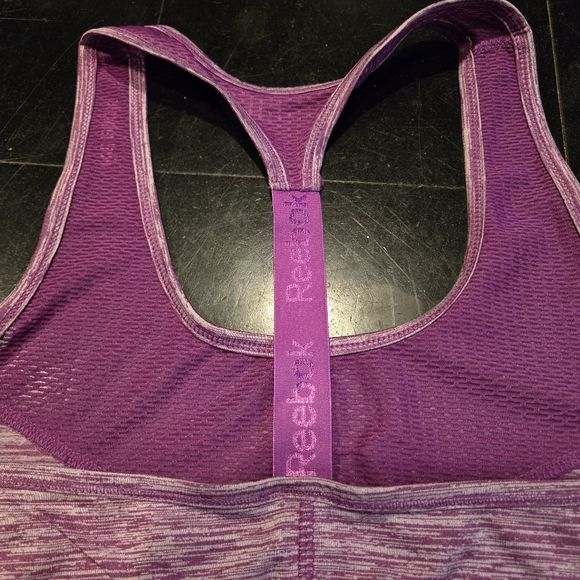 Reebok racerback tank top lightweight purple Heathered misses size large NWOT - Picture 6 of 8
